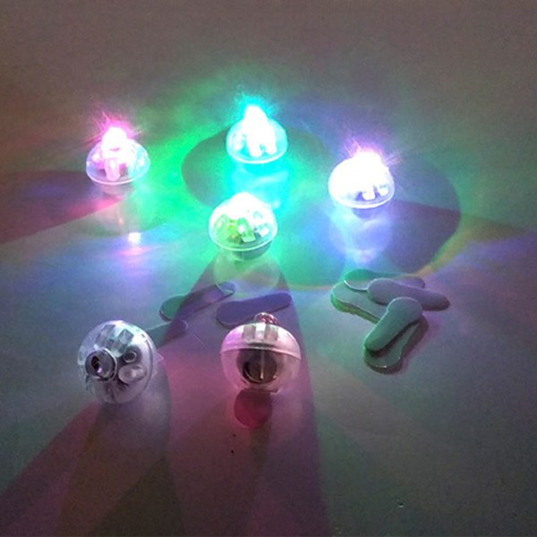 LED självlysande fingerljus Scen Liten boll Blixtlampa Konsert Julnattslampa Färgglad bollljus Plastmaterial Red 50pcs