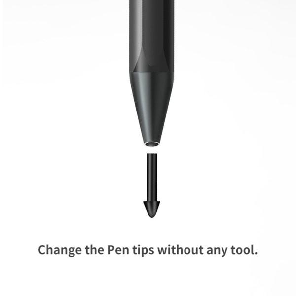 Stylus Pen Tab P11 Pro TB J706F Tablet Pen Uppladdningsbar med 3 spetsar för Lenovo Xiaoxin Pad Pro / P11 11,5" aluminiumlegering Black