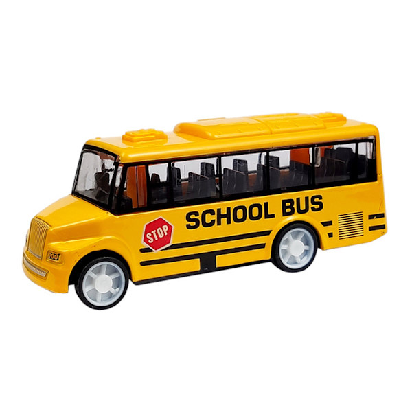 Högkvalitativ Cool Skolbuss Leksak Simulerar Utsökt Intressant Kaross för Småbarn Gul Buss med Drag-Tillbaka Mekanism