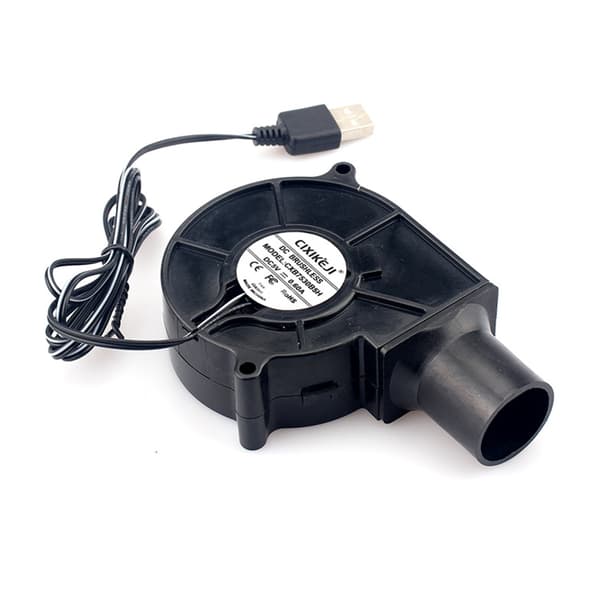 7530 5V USB Bærbar BBQ-blæser til picnic camping luftturboblæser justerbar hastighed