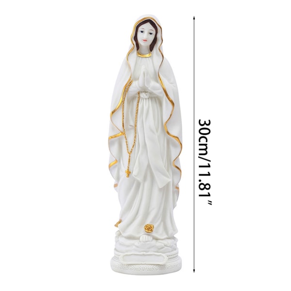 Jungfru Maria-staty Katolsk Vår Fru av Nåd Bordsskiva Statyett Harts Prydnad Handgjorda hantverk Vardagsrumsdekorationer
