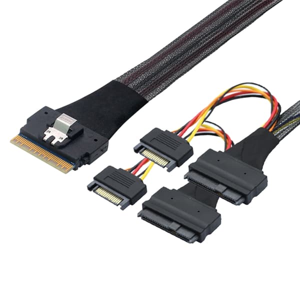 Server SFF8654(8i) til 2SFF-8639 NVME Datakabel 75CM Strømdataoverføring
