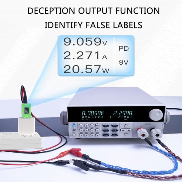 T02 USB C Strømmåler LCD Spænding Strøm Display USB C Tester Multimeter