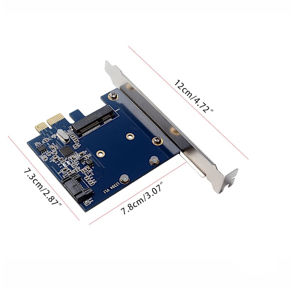PCIe SATA MSATA SSD Adapter SATA 3.0 Controller Udvidelseskort til stationær PC