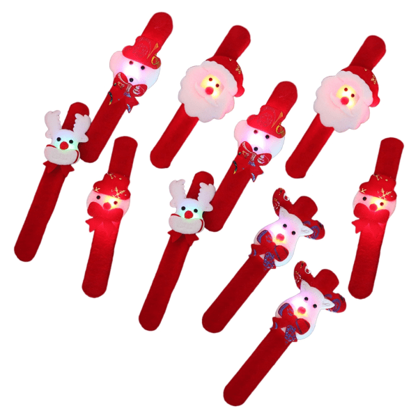 10st jul LED Slap Armband Band för barn Kul och festival Armband för julfest Väskor Armband Dekor