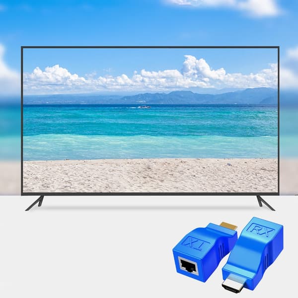 HDMIs - RJ45 -jatkoadapteri teräväpiirto videon suoratoistoon
