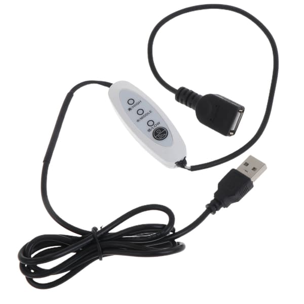 130 cm hastighedsregulator forlængerkabel til 5V USB-ventilator CPU-grafikkort