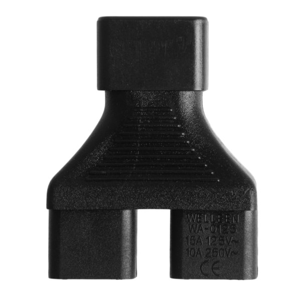 IEC 320 C14 Hane Till 2x C13 Hona Y Splitter Sladd Kabel IEC Strömadapter