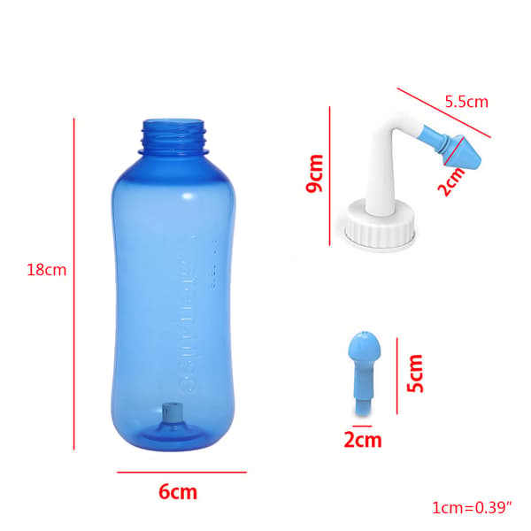 Neseskyllesystem for Voksne og Barn Potte Sinus & Allergi Lindring Skyll Neti 500mL