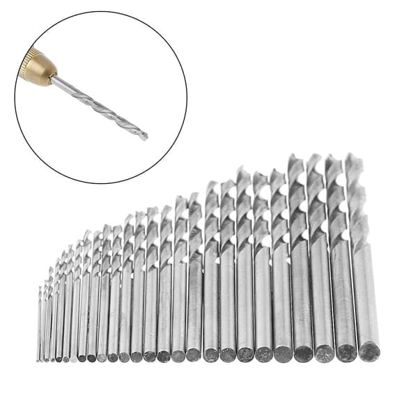 Multifunktionell 10 st. liten mikro HSS 0,8 mm rak skaft spiralborr