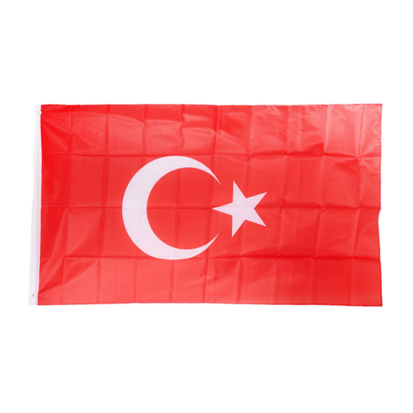90x150cm Turkiet Flagga 3x5ft för Banner Turkisk heminredning Hängande landsflaggor