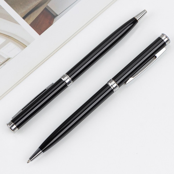 2st lyxig utdragbar kulspetspenna svart bläckpenna 0,5 mm spets för män Kvinnor Professional Executive Office for Creative