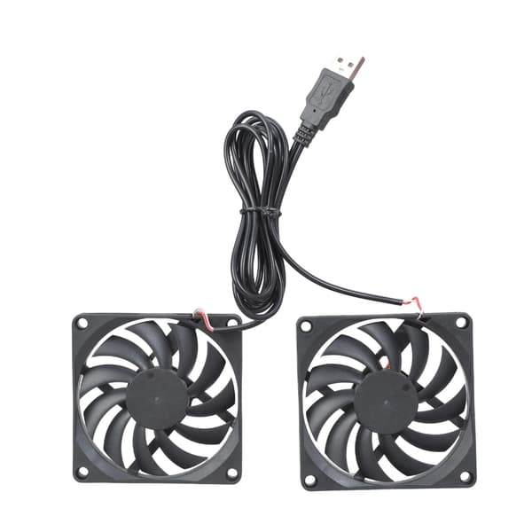 80x80x10mm Dobbelt Blæsersystem 5VDC 0.21A Køleløsning til Netværksenheder PC
