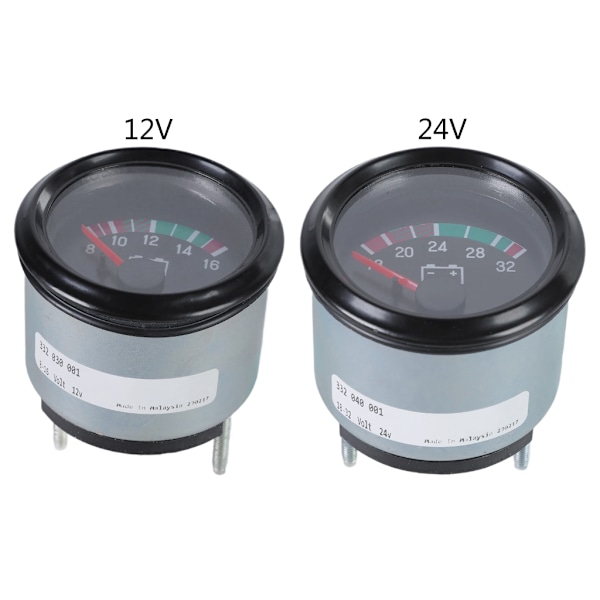 Dammtät Generator Spänningsmätare 12V/24V Dieselgenerator Voltmeter Tålig 12V
