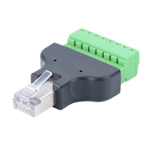 Kompakt RJ45 til 8PIN terminaladapter Korrosjonsfri Sømløs dataoverføring