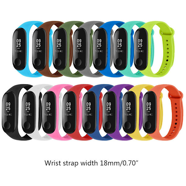 Silikarem Lämplig för Xiao mi Mi Band 4 3 Vattentätt armband Hållbar för Smart Watch Modeband Bälte Sport handled