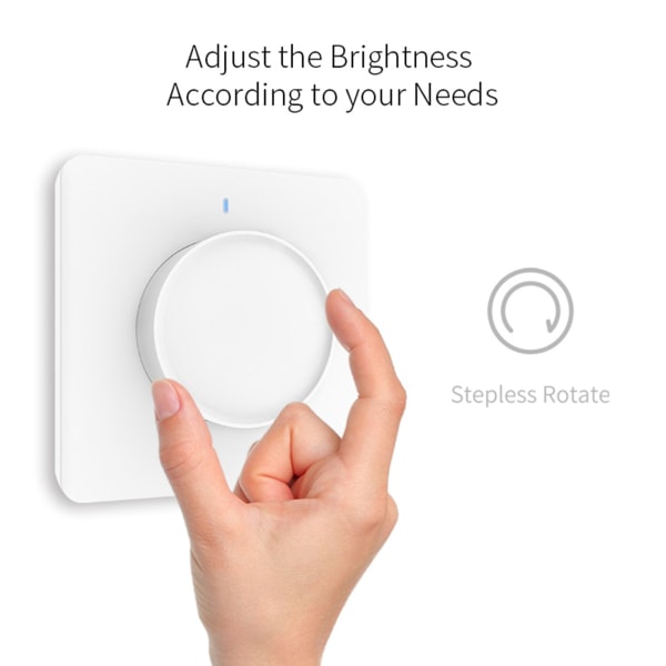 Zigbee för Smart Rotary Dimmer Switch Tuya for Smart Home Ljusljusjusterare Dimmerpanel Intelligent röst/APP