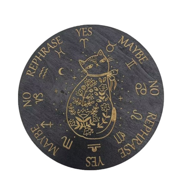 Pyöreä heilurilauta Puinen ennustuslauta Divinaatio Metafyysinen viestilauta noituuteen Wiccan alttaritarvikkeet-setti