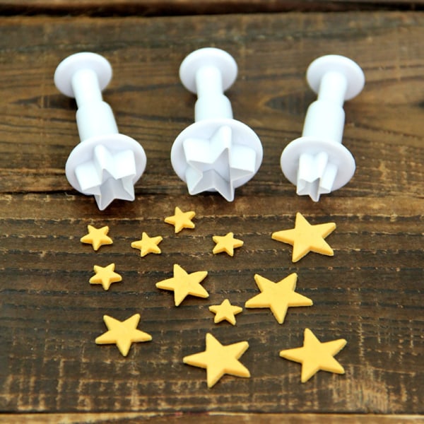 3-delade fondantkutter Flerformade molds Baktillbehör Plastmaterial Perfekt bakpresent till bakningsälskaren Maple leaf
