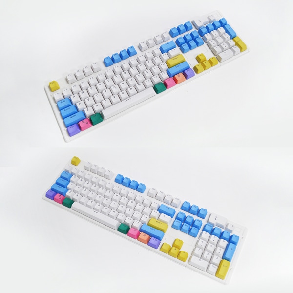 104-tangenters PBT OEM-tangentkapslar Transparenta bokstävernycklar Double Shot Bakgrundsbelyst för Key Cap för Mekaniskt tangentbord 61/87/104 Lay