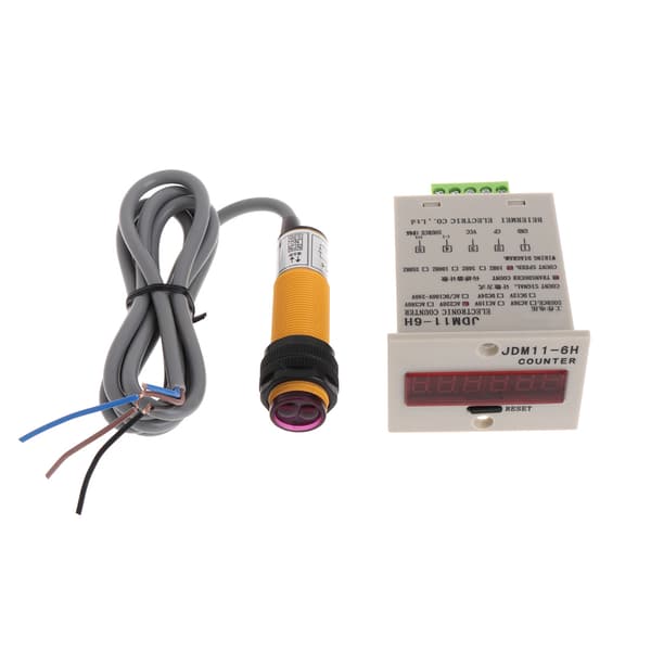 Fotoelektrisk brytersensor 6-sifret LED automatisk display digital teller 1-999999