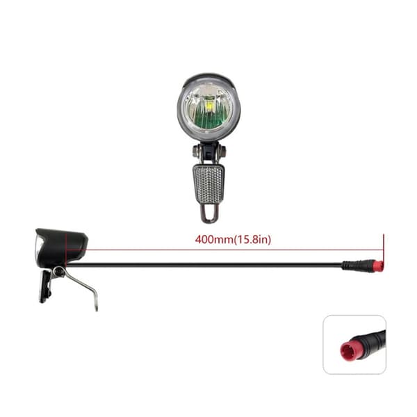 Sterk frontlykt LED-frontlys for elsykkel, passer til 6V-60V-systemer, vanntett