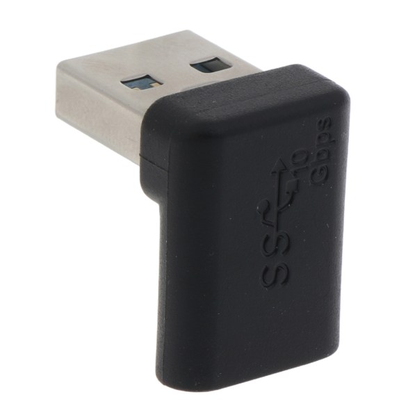 10Gbps 90 grader högervinklad USB 3.0 hane till typ C honadapter Super Speed Data Sync Laddningskonverterare för bärbar dator
