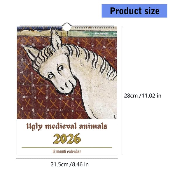 2026 Kreativ Illustrationskalender Konstpapper Tryck Väggkalender