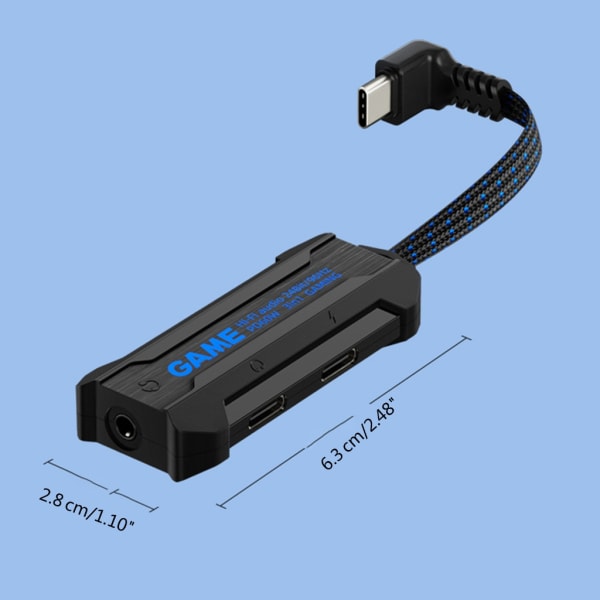 USB-C HUB Typ-c Headset Konverteringshuvud 3,5 mm Adapter Kabel Ljudsamtalsladdning Tre-i-ett-omvandlare PD Snabbladdning