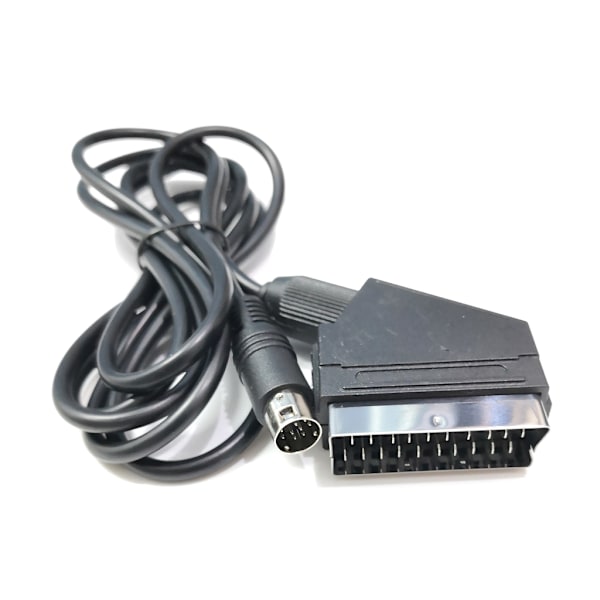 1,8 m RGB/RGBS SCART OFC -sovitinkaapeli SEGA MD2 -pelikonsolille, RGB Scart -kaapeli 9-nastainen V-nasta / C-nasta -konsoli retropeleihin