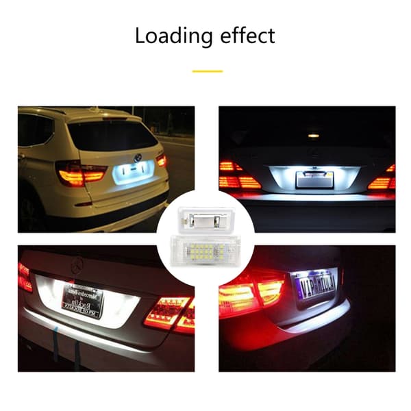 LED Bil Nummerpladelygte 12V 6500K Lampe Til E46 Sedan Nummerpladelys