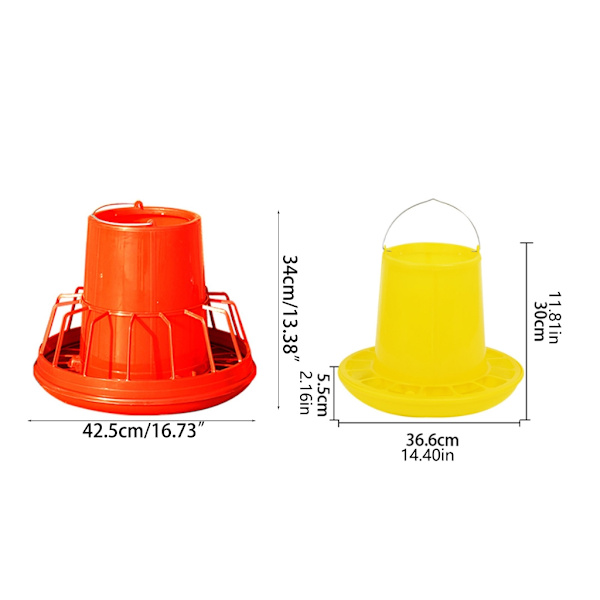 Chick Feeder Waterer Kits for Chick QuailsHönshängande fjäderfämatare Food Feeder Vattenbehållare för utomhusgårdar Coops 6