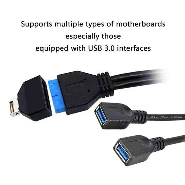USB Sisäinen Header - Type E -sovitin 20pin/19pin USB 20 Pin Muuntimet
