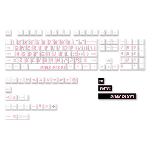 PBT Keycap 132 stk. Store tegn ROSA Keycaps CherryProfile Store tegn