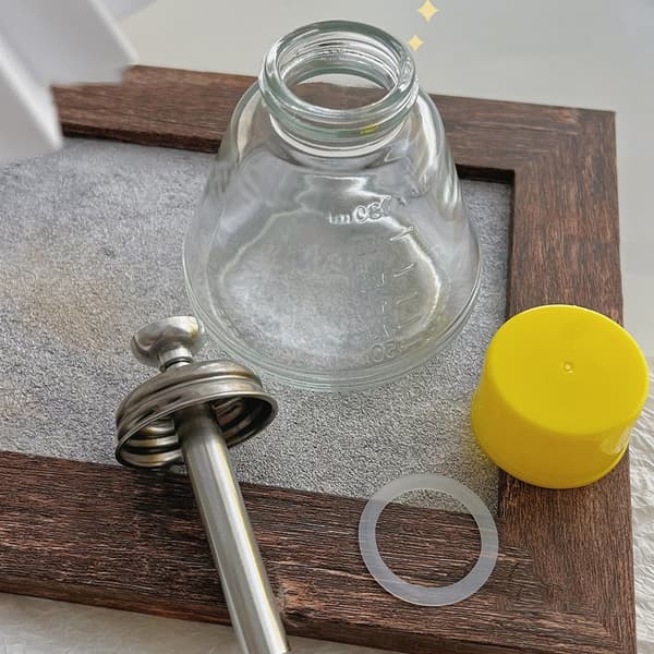 Klar pumpedispenserflaske 6Oz/180ml glass neglelakkfjerner trykk ned