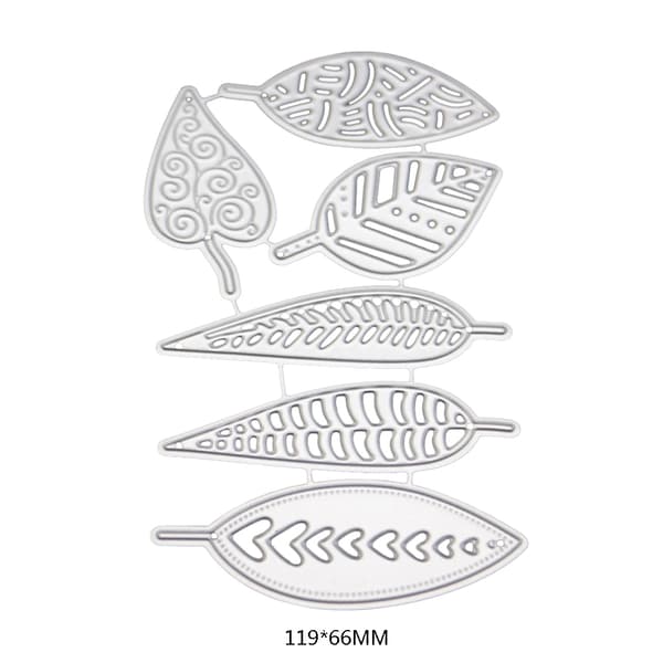 Bladblade Metalskærestencils DIY Scrapbooking Album Stempel Papirkort E