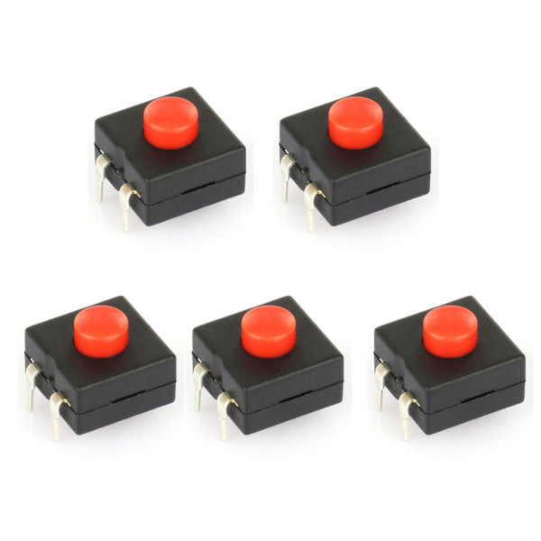 5st Multi typer Slitstark Ficklampa Switch Tryckknapp Lampa Knapp Switch Mini Miljöskyddsbrytare Switch Spärr 8