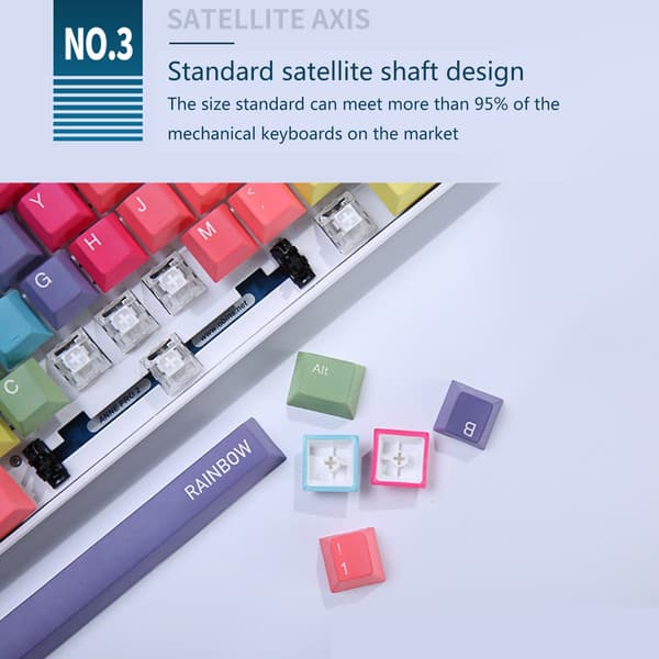 114 Taster PBT Dye Sublimeret Keycap Cherry Profil Til MX Switch Cloner Mekanisk