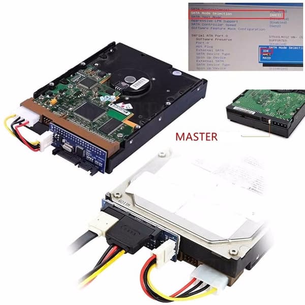 Sata IDE -sovitin 3.5 HDD IDE -kiintolevyn sovitinkortti kaapelilla