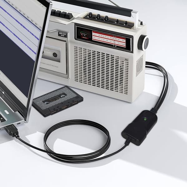 USB Lydopptakskort for digitalisering av gamle kassettbånd til MP3-format