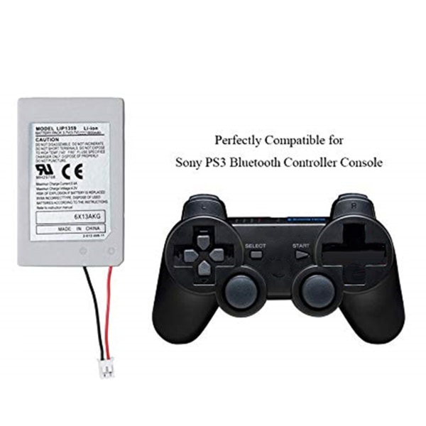 Trådlös handkontroll 1800mAh batteripaket Ersättning för PS3 Bluetooth-kompatibel kontrollkonsolladdning