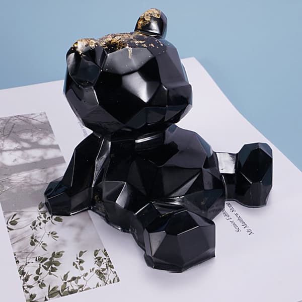 Bjørn Silikoneform 3D Geometrisk Epoxyharpiksform Telefonholderform DIY Håndværk