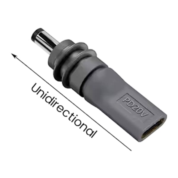 DC5521 til USB C Strømkabeladapter 5,5x2,1 mm til Type C-kontakt PD20V