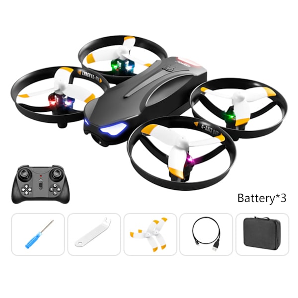RC Stunt Drone Fyrhjuling V16 4K/6K Valfri 50x Zoom Kameralins Portabelt Fjärrkontrollflygplan för Barn