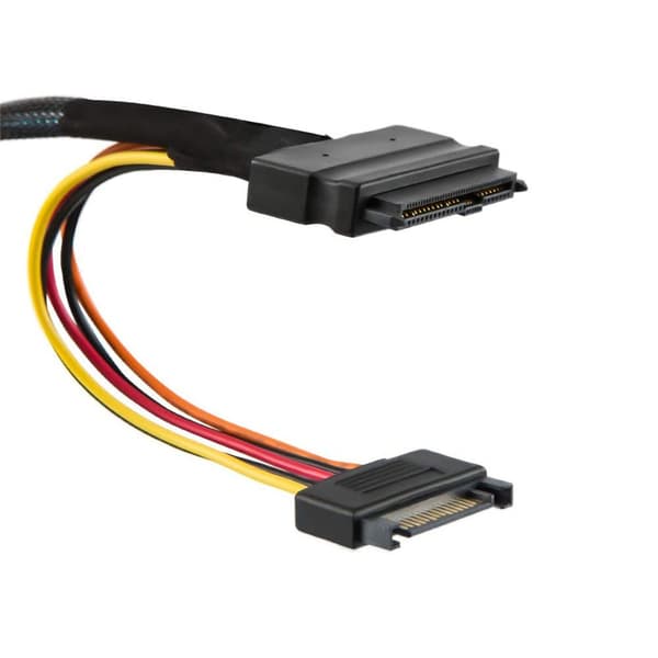 PC Computer Serverkabel 8i 74P til 2x SFF 8639 med 15-benet strøm
