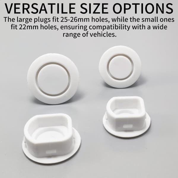 2 Størrelser Gummi Linse Sensor Hull Deksel For Universell Bilfanger Beskyttelse Black