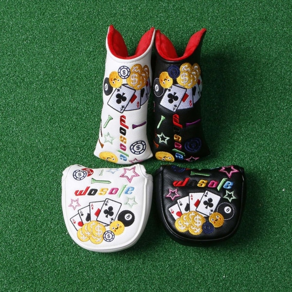 Golf Blade Putter Cover Golf Putter Headcover Pu Läder magnetisk stängning för Scotty-Cameron-Odyssey Blade-Taylormade White 1