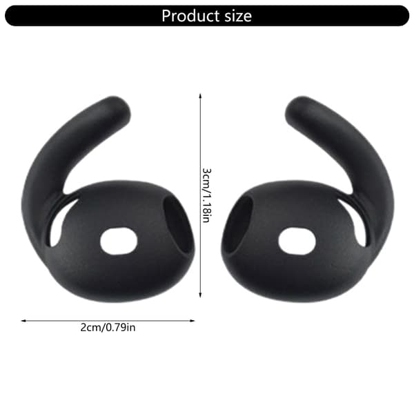 Ørepropper til 4 øretelefoner, udskiftningspropper, ørehætter, ørepropper Transparent 1 pair