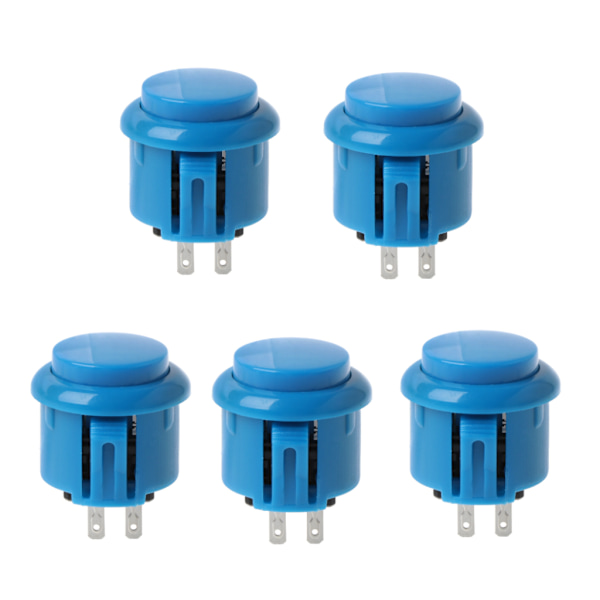 Inbyggd liten mikrobrytare 24 mm Fabrikspris Arkadknapp rund tryckknapp för Jamma Mame, set med 5 Red