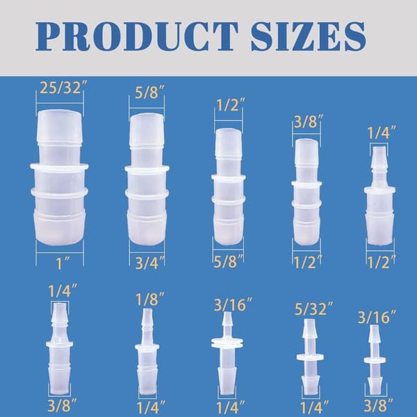 Stabila Plastslangskopplingar Paket 40st Luft Vattenpump Adapter Set